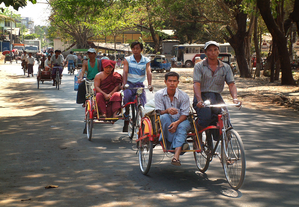 A trishaw in&nbsp;Sagaing